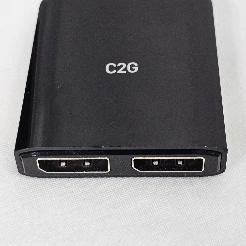 C2G‎ 54290 Mini DisplayPort To Dual DisplayPort MST Hub Adapter Splitter Black